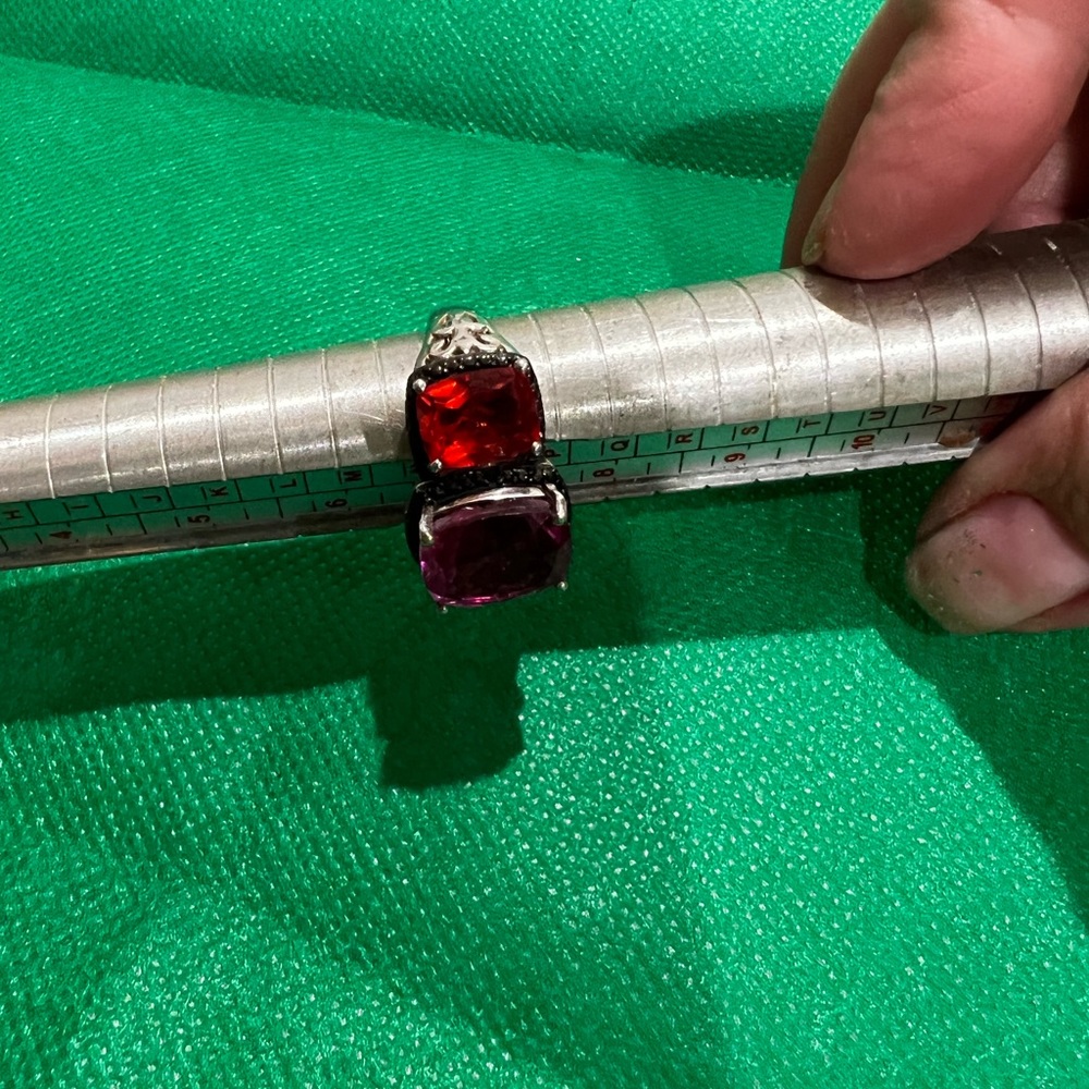 New listing- Ruby sterling silver ring - Picture 5 of 13